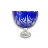 Amazing LARGE Cut Crystal Footed Bowl