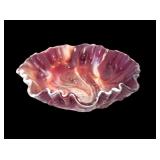 Imperial Glass Red Slag Rose Bowl