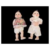 Vintage 1994 B. Schmal Porcelain Kewpie Baby Dolls