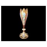Antique 13" Moser Attributed Trumpet Vase