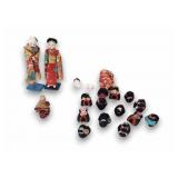 Vintage Japanese Doll Parts with 13 Wigs