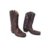 Dingo Brown Leather Western Cowboy Boots Men