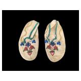 Antique/Vintage Hand-Beaded Leather Moccasins