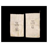 Vintage U.S. Mint Denver $50 Cent Coin Canvas Bags