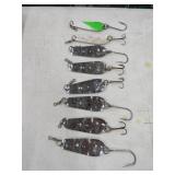 Fishing Lure Lot 8 Tom Mack Spoons Big Spoon Lures