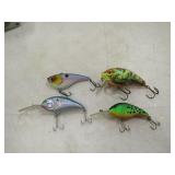Fishing Lure Lot 4 Crankbaits