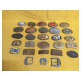 28 Vintage Belt Buckle Lot Brass Harley Davidson
