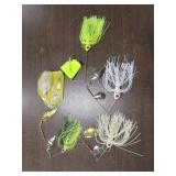 Fishing Lure Lot 5 Booyah Buzz & Spinnerbait Lures