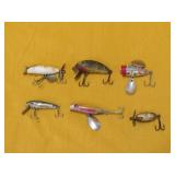 Fishing Lure Lot 6 VIntage Small Lures