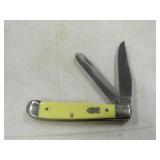 Schrade+ USA 296Y 2 Blade Yellow Pocket Knife