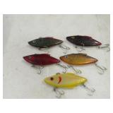Fishing Lure Lot 5 3-1/2' Rat-L-Trap Crankbait