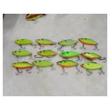 Fishing Lure Lot 12 3' Rat-L-Trap Crankbait