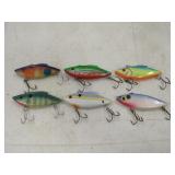 Fishing Lure Lot 6 3' Rat-L-Trap Crankbait