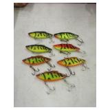 Fishing Lure Lot 7 3' Rat-L-Trap Crankbait