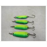 Fishing Lure Lot 4 Clendon Stewart Spoon Lures #5
