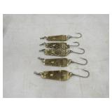Fishing Lure Lot 5 Gold Spoon Lures Star Best Bet