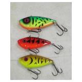 Fishing Lure Lot 3 Strike King Red Eye Shad