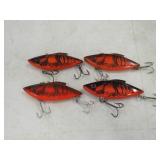 Fishing Lure Lot 4 3-1/2' Rat-L-Trap Crankbait