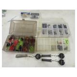 Misc Fishing Tackle Lot SInkers line Clippers Etc