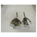 Brass Snap Lock Barrel Swivel Lot 3' & 2-1/2