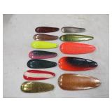 Fishing Lure Lot 12 Large Spoon Lures