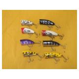 8 Vintage Chug Ike Lures Fishing Lure Lot