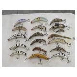 18 Kautzky Lazy Ike Top Jointed Wood Lures Lot