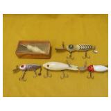 Fishing Lure Lot 5 Vintage Bomber Lures