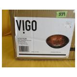 NEW Vigo Bathroom Sink Round Glass Copper Color