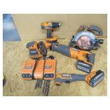Ridgid Tool Lot Cordless 18v Saw Impact Charger