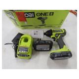 RYOBI 18V CORDLESS IMPACT CHARGER 2 BATTERY PCL235