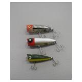 3 Heddon Chugger Fishin Lures Tiny Spook