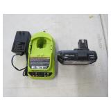 RYOBI 18V CHARGER AND BATTERY