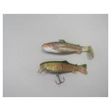 2 Large Trout Soft Plastic Swimbait Lures