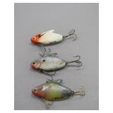 3 Heddon Super Sonic Vintage Fishing Lures