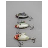 3 Heddon Super Sonic Vintage Fishing Lures