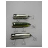 3 Heddon Lucky 13 Vintage Fishing Lure