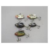 5 heddon Sonic Vintage Fishing Lures