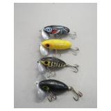 4 Jitter Bug Fred Arbogast Vintage Fishing Lures