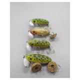 4 Jitter Bug Fred Arbogast Vintage Fishing Lures