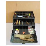 Plano tackle box full of lures some vintage knife