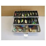 Umco 102a metal tackle box full of lures vintage