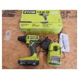Ryobi 18v cordless drill with battery & charger