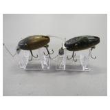 2 CCB CO Wood Glass Eye Lures Vintage Creek Chub