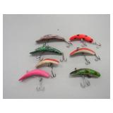7 Flatfish Vintage Fishing Lures