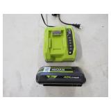 RYOBI 40V CHARGER AND BATTERY