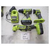 RYOBI 18V CORDLESS TOOL LOT MULTI TOOL DRILL