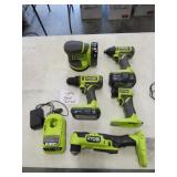 RYOBI 18V CORDLESS TOOL LOT IMPACT DRILL SANDER