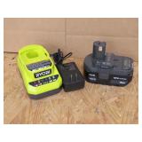 Ryobi 18v Battery and Charger 4ah