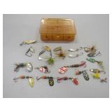 Lot of Small Spinning Lures & Plano Box Mepp's